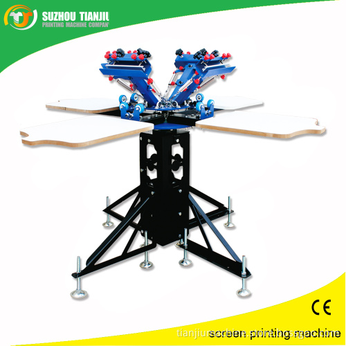 Manual 4 color t shirt printing machine